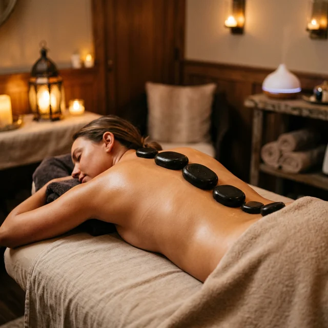 Warm and inviting spa treatment environment
